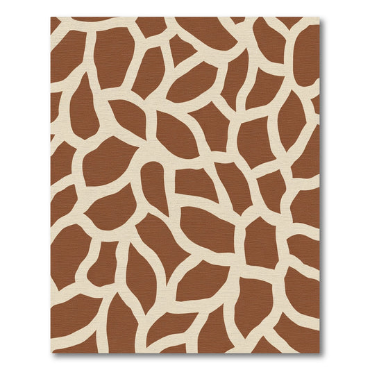 Brown Cream Giraffe Spot Overlay Rug