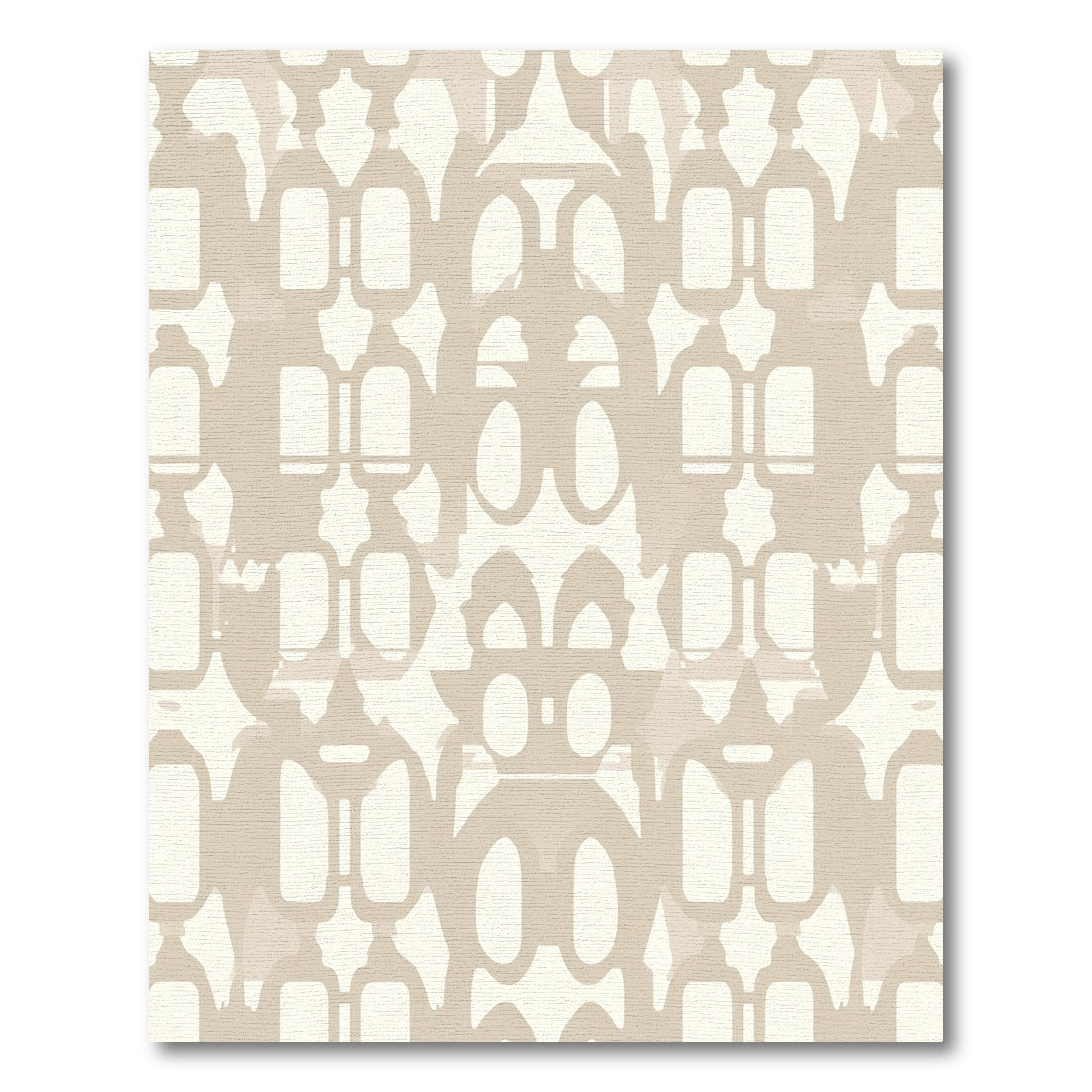 Neutral Cream Abstract Archway Rug