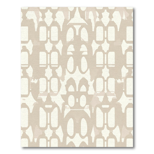 Neutral Cream Abstract Archway Rug
