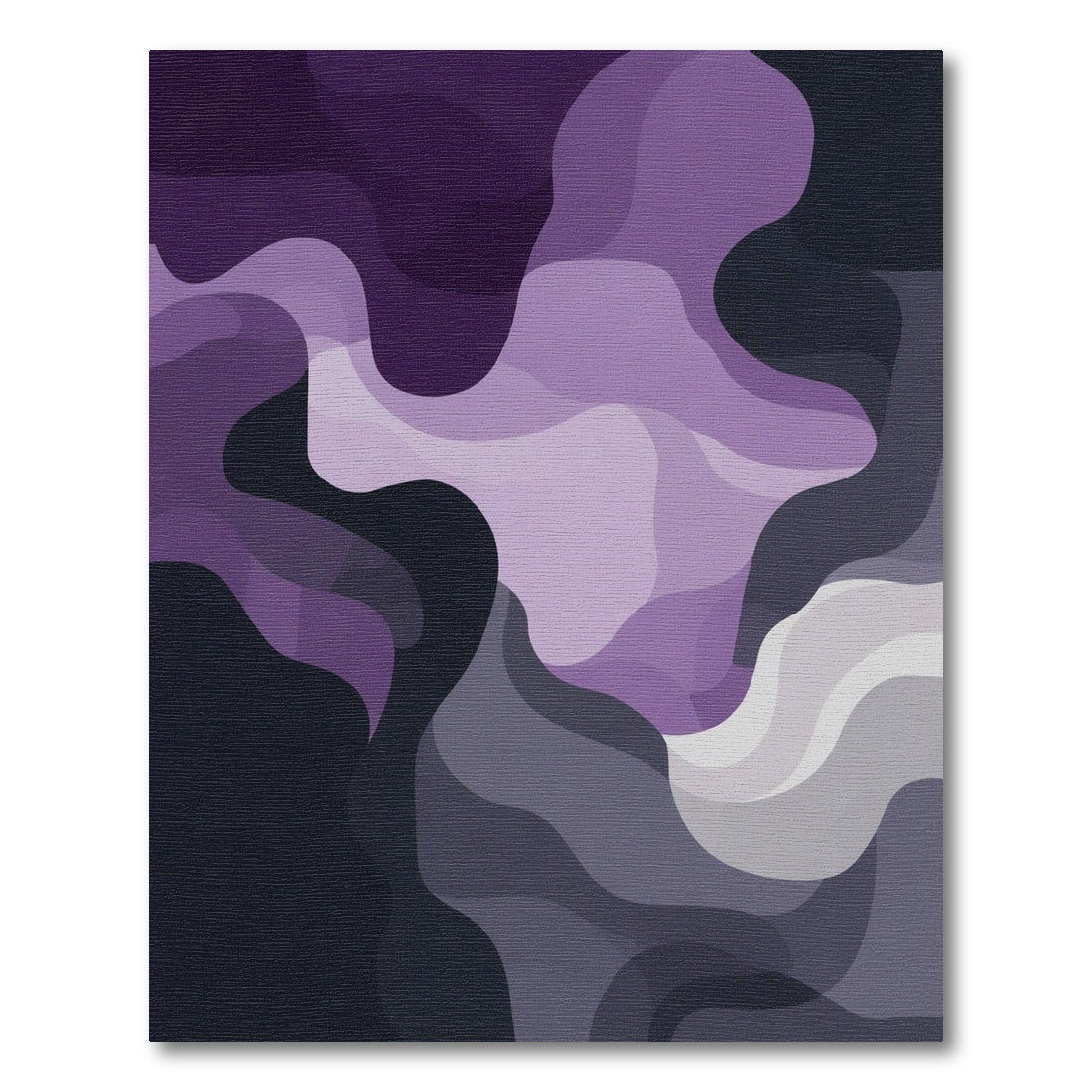 Amethyst Abstract Gradient Waves Rug