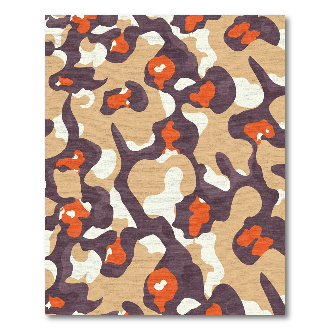 Earthy Red Purple Abstract Shapes Rug