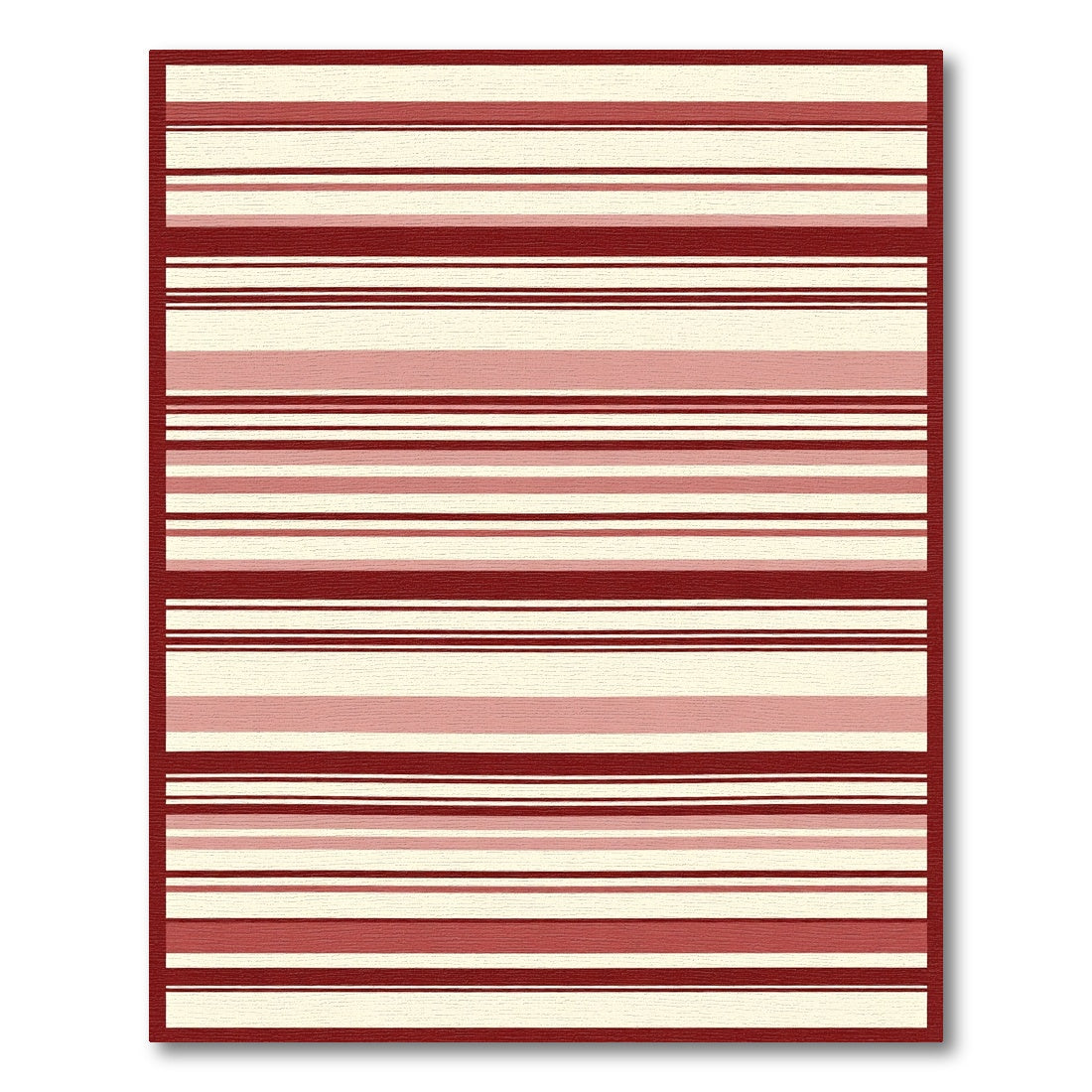 Crimson Beige Striped Harmony Rug