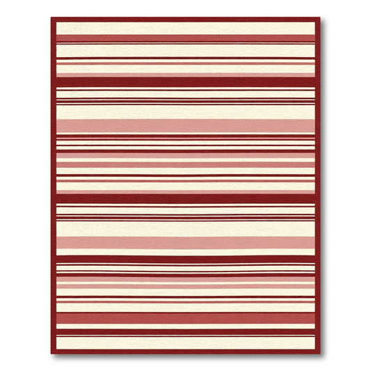 Crimson Beige Striped Harmony Rug