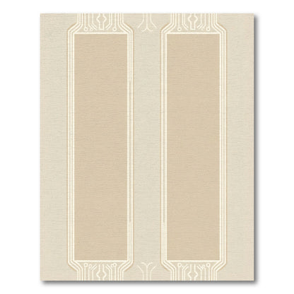 Neutral Beige Circuit Board Stripes Rug