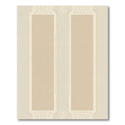 Neutral Beige Circuit Board Stripes Rug