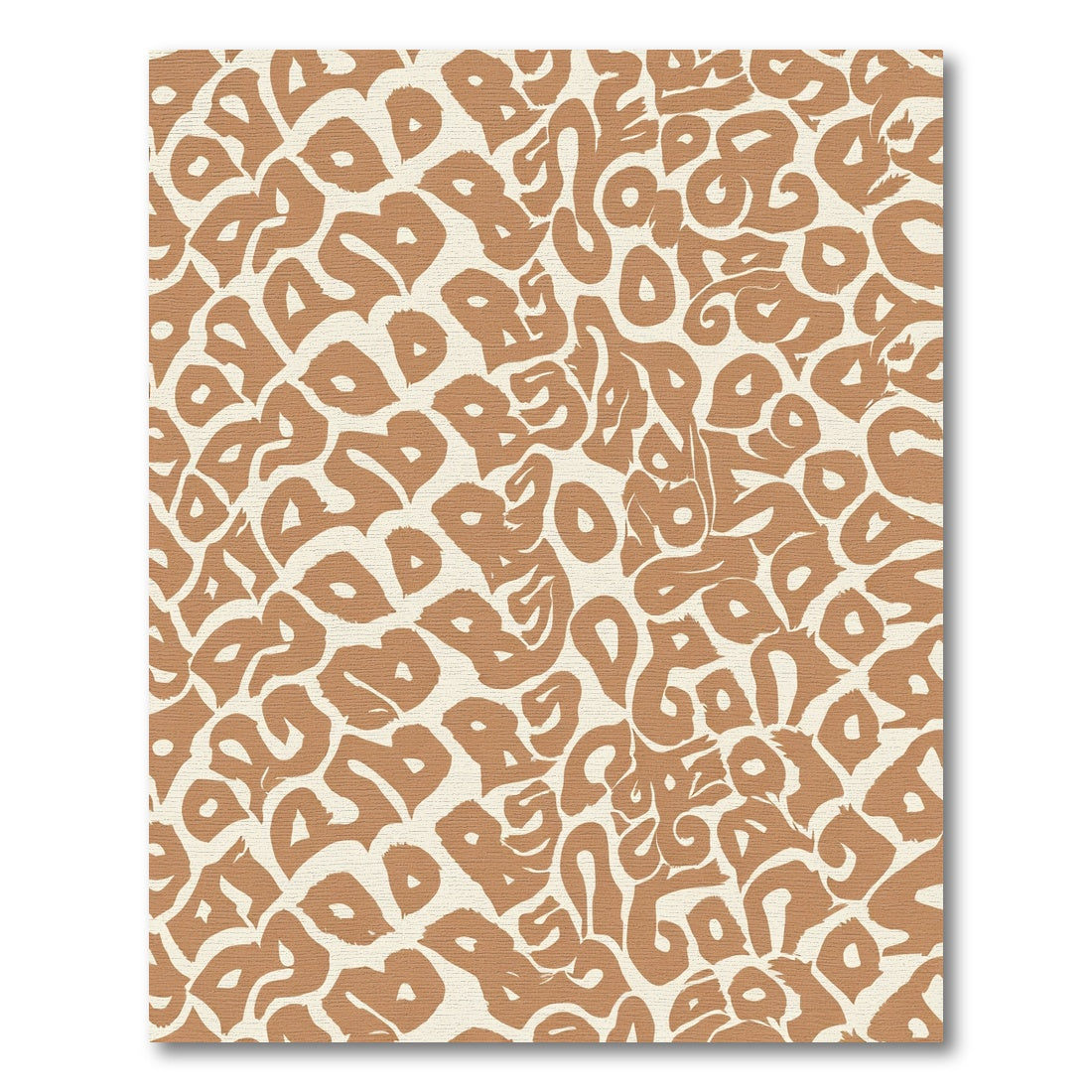 Brown Animalistic Organic Blobs Rug