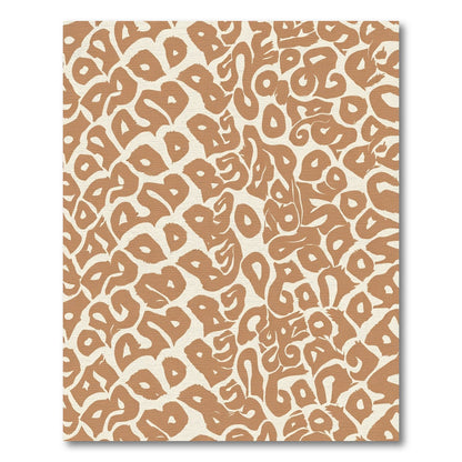 Brown Animalistic Organic Blobs Rug