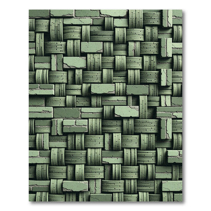 Sage Green Woven Texture Rug