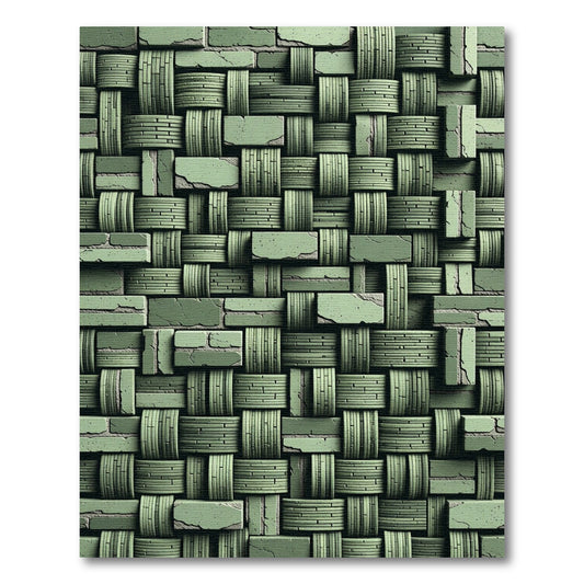 Sage Green Woven Texture Rug