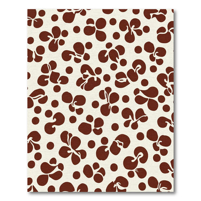 Brown Organic Spot Bloom Rug