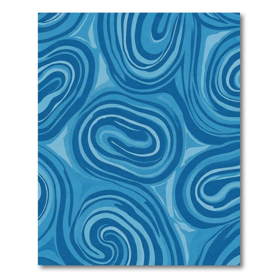 Abstract Blue Swirls Rug