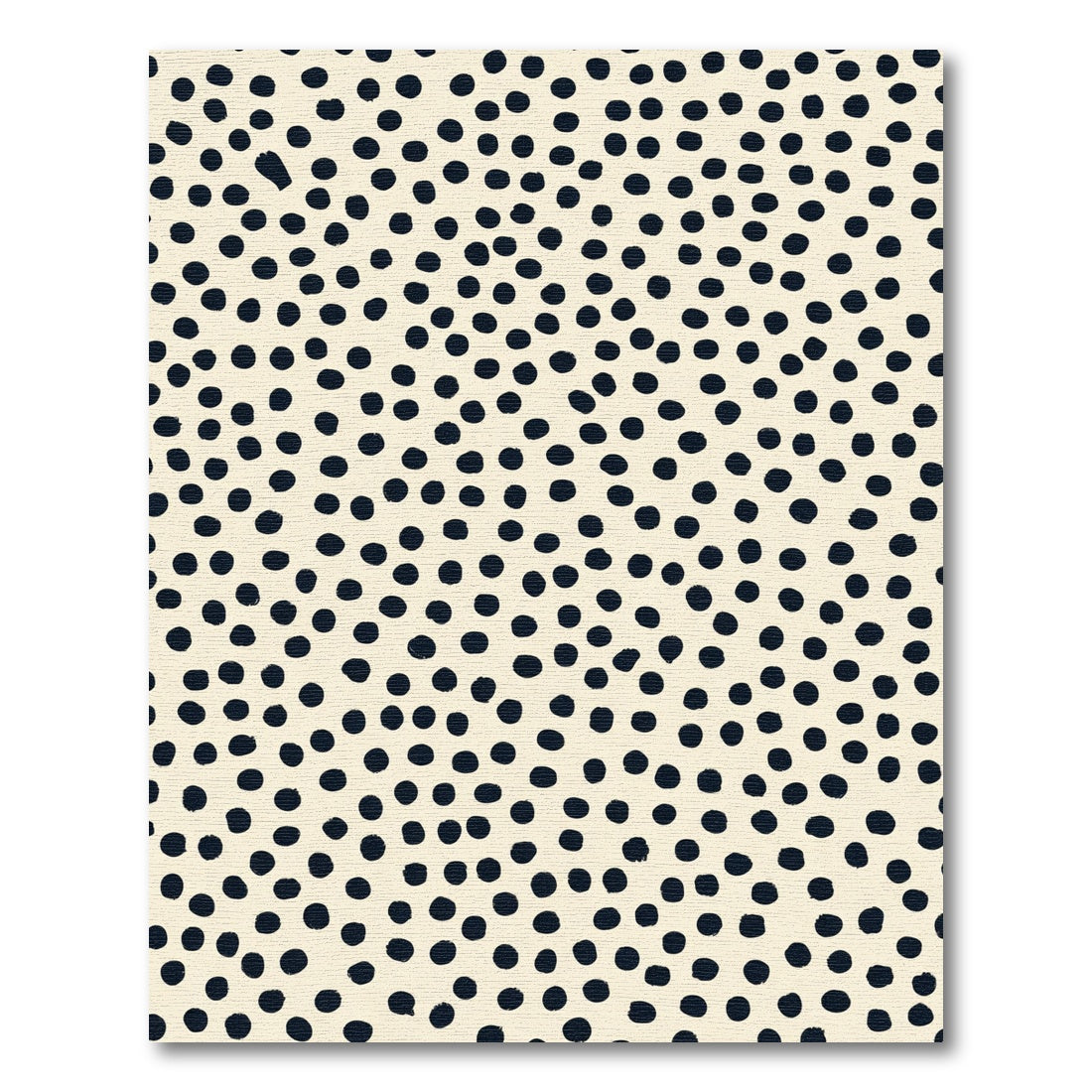Cream Black Polka Dot Scatter Rug