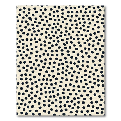 Cream Black Polka Dot Scatter Rug