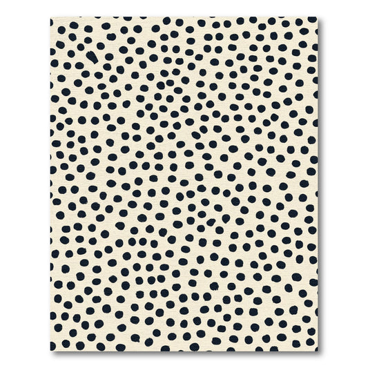 Cream Black Polka Dot Scatter Rug