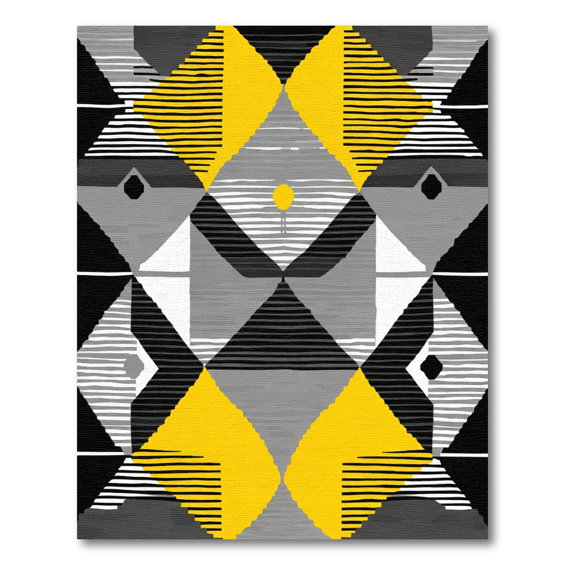 Bold Sun Yellow Geometric Abstract Rug
