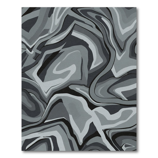 Monochromatic Abstract Swirl Liquid Rug