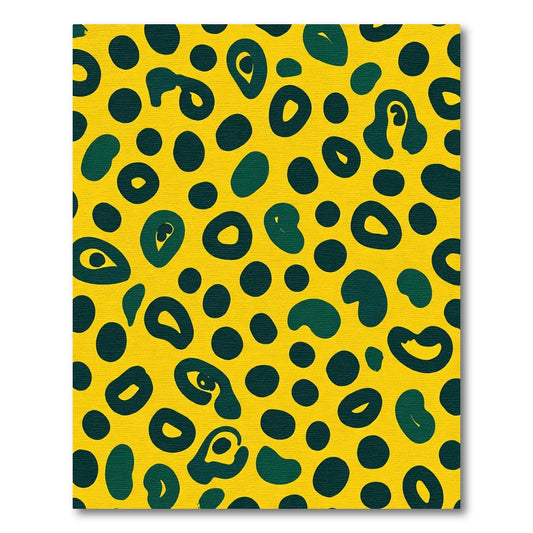Yellow And Green Leopard Spots Rug