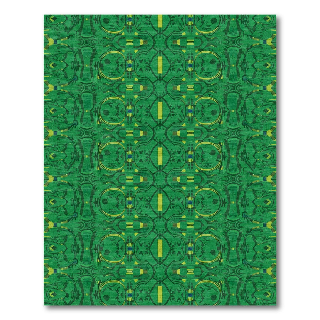Lush Emerald Ogee Abstraction Rug