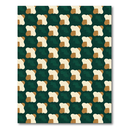 Cream Brown Biomorphic Shapes Rug