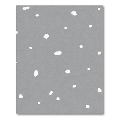 Gray White Abstract Dot Scatter Rug