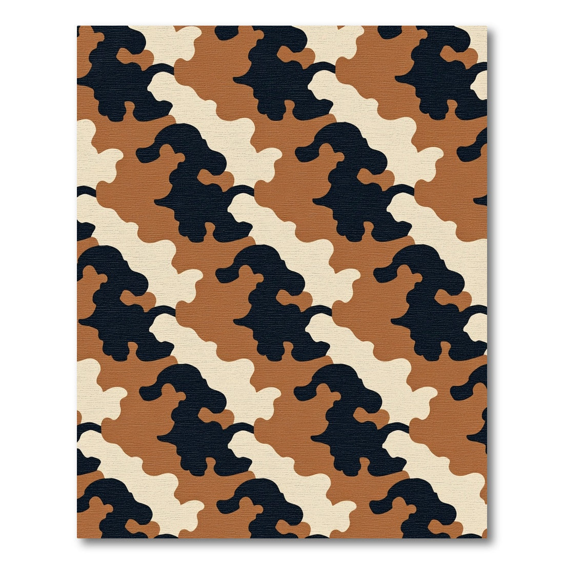 Desert Camo Irregular Shape Rug