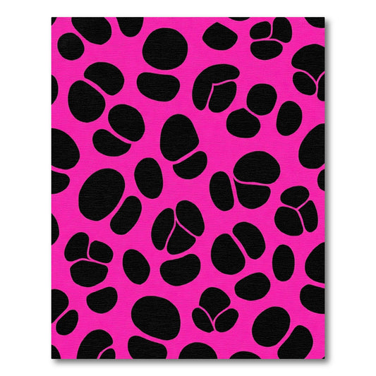 Bold Hot Pink Organic Blob Rug