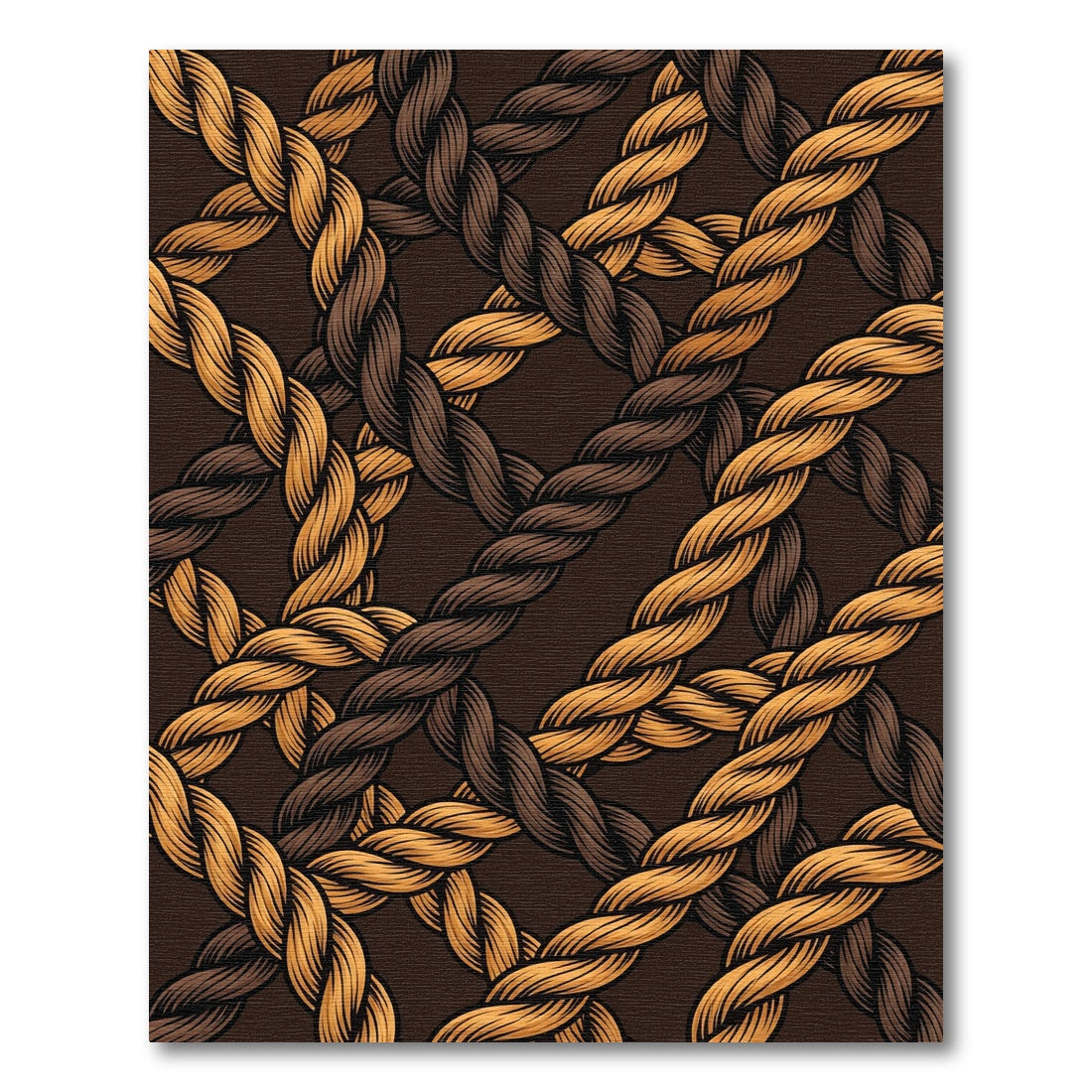 Rustic Woven Rope Interlace Rug