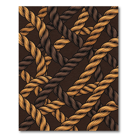 Rustic Woven Rope Interlace Rug