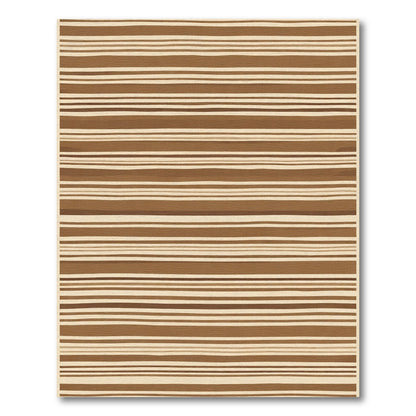 Horizontal Streaks Bark Tones Rug