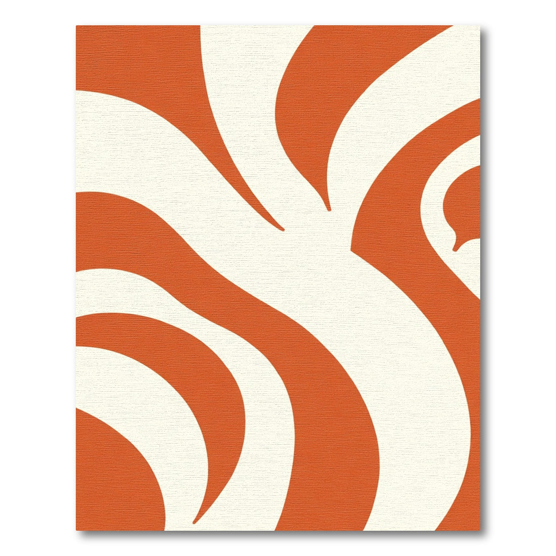 Warm Terracotta Swirl Abstract Rug