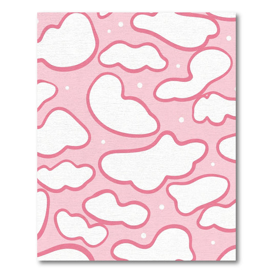 Pink Cloud Dreaming Abstract Composition Rug