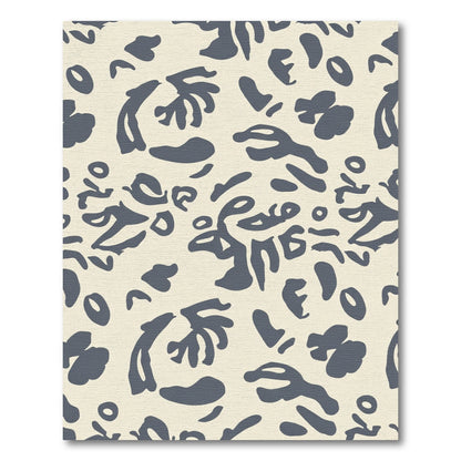 Cream Slate Abstract Organic Shapes Rug