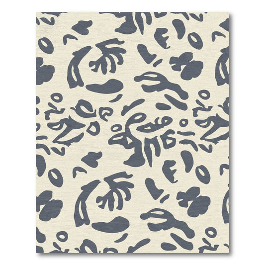 Cream Slate Abstract Organic Shapes Rug