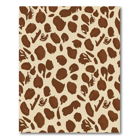 Brown Giraffe Spots Scatter Rug