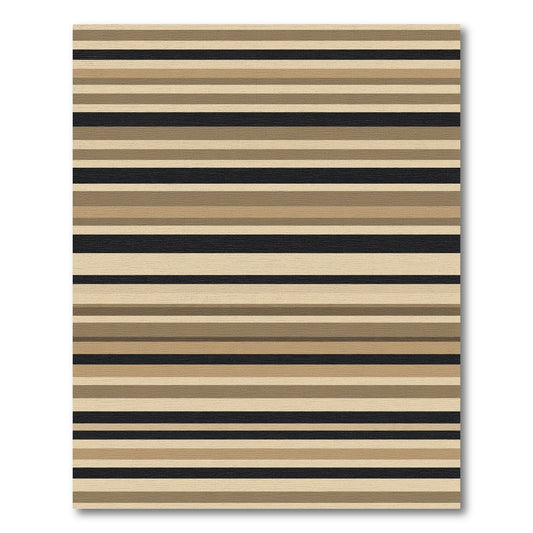 Earthy Abstract Linear Striped Rug