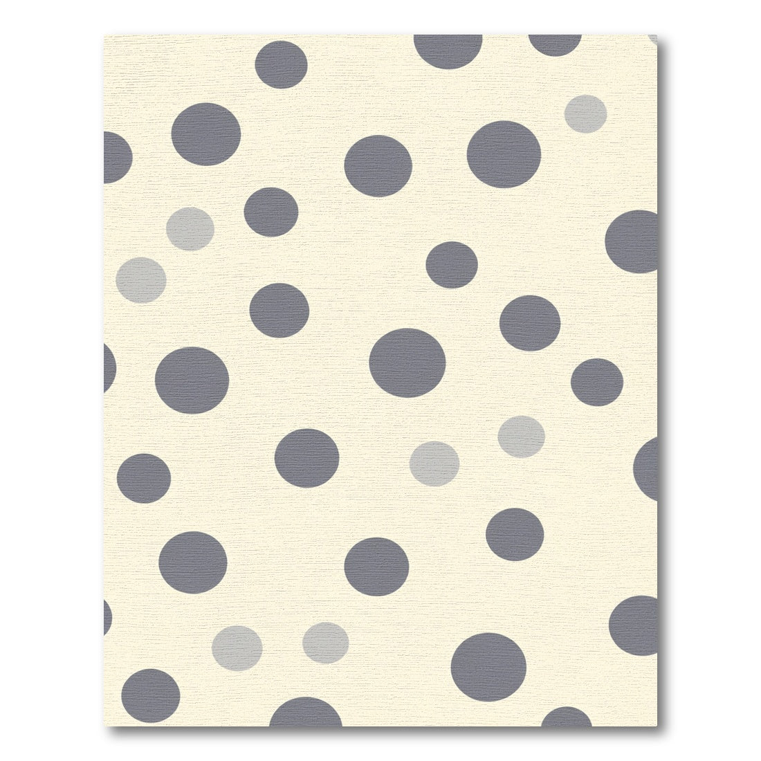 Classic Grey Polka Dot Scatter Rug