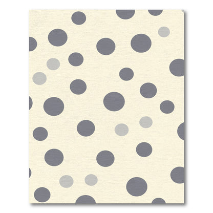Classic Grey Polka Dot Scatter Rug