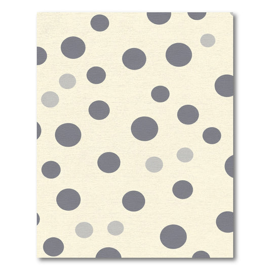 Classic Grey Polka Dot Scatter Rug