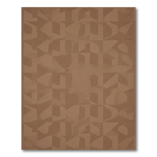 Brown Abstract Geometric Shading Rug