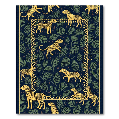 Golden Tiger Jungle Botanical Rug