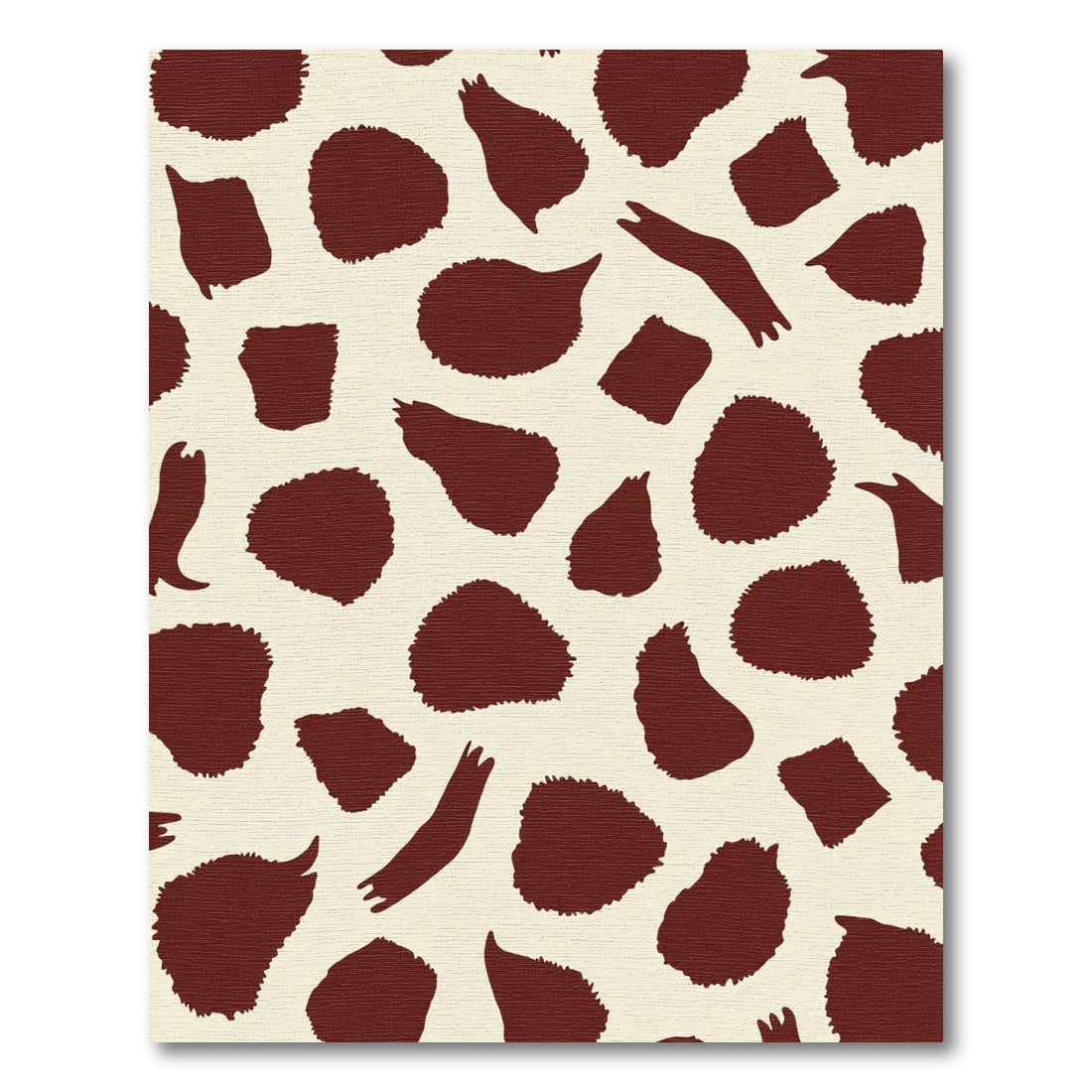Brown Spot Animal Hide Contemporary Rug