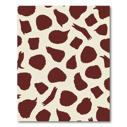Brown Spot Animal Hide Contemporary Rug