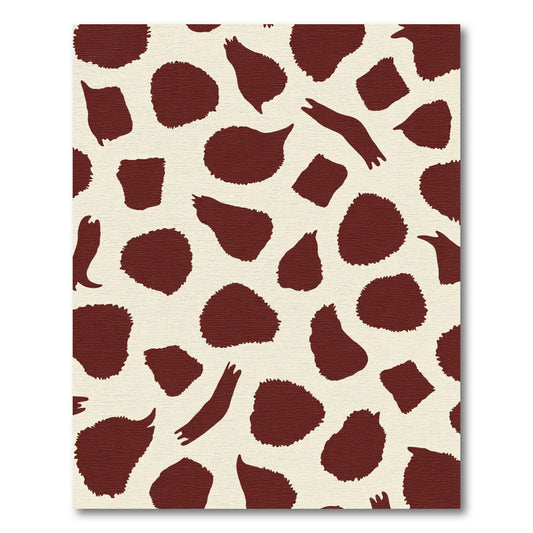 Brown Spot Animal Hide Contemporary Rug