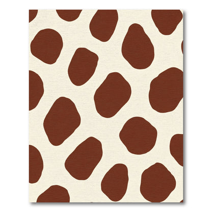 Cream Brown Spotted Stains Rug