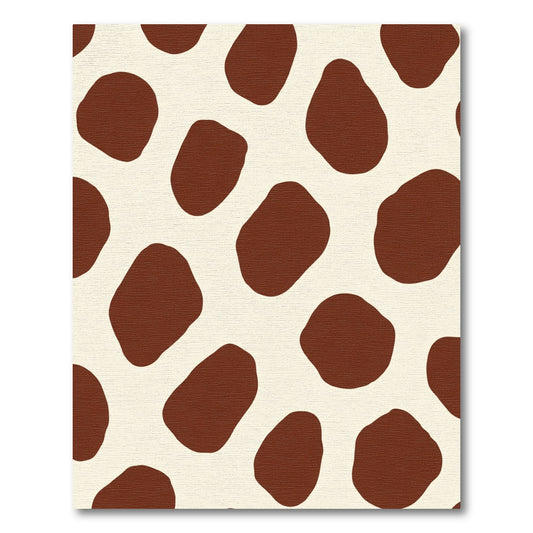 Cream Brown Spotted Stains Rug