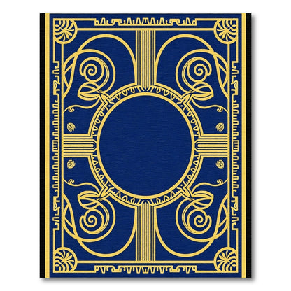 Deep Blue Golden Celestial Medallion Rug