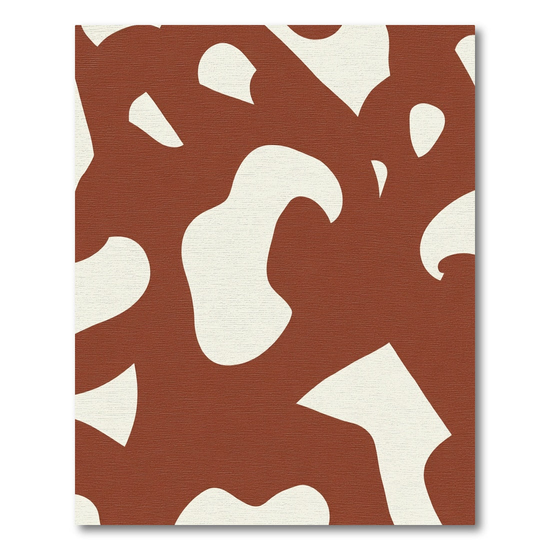 Rusty Brown Organic Shape Overlay Rug