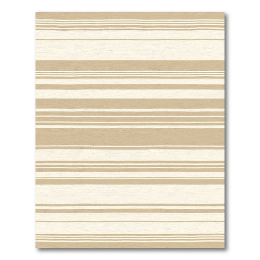 Earthy Beige Thin Stripe Rug