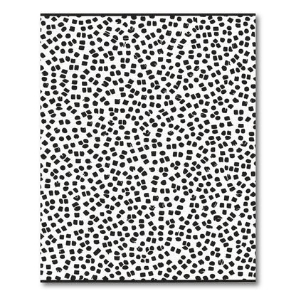 Abstract Black White Dotted Square Rug