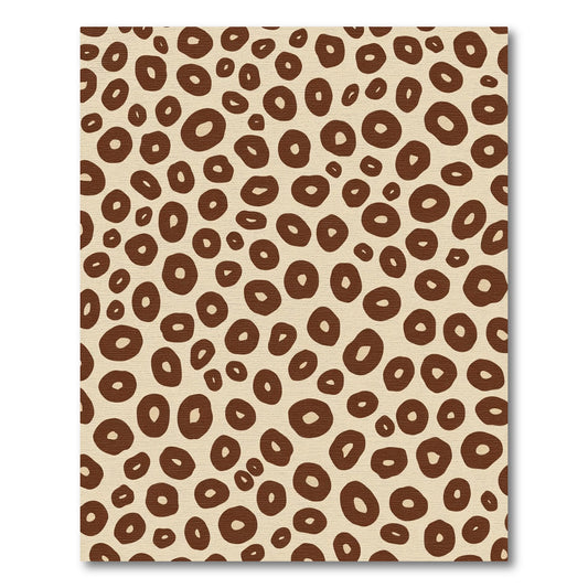 Brown on Cream Organic Spots Rug